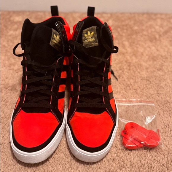 Adidas Men's Bold Red and Black Sneakers - Picture 1 of 4
